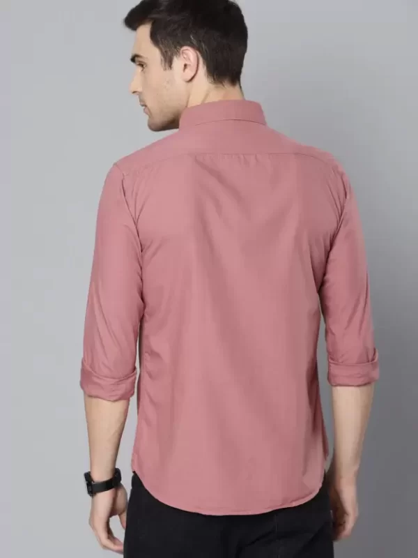 Dennis Lingo  Men Slim Fit Solid Slim Collar Casual Shirt - Image 3