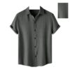 Pinkmint Popcorn Shirt for Men Spread Collar Long Sleeve Shirt Summer, Goa, Beach - Image 2