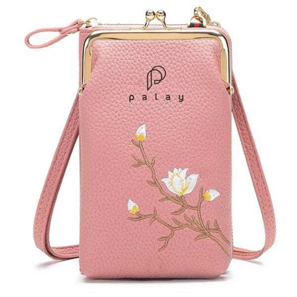 Women's Small Cross-Body Phone Bag Stylish PU Leather Mobile Cell Phone