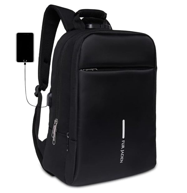 Anti Theft Number Lock Backpack Bag with 15.6 Inch Laptop Compartment, USB Chargin