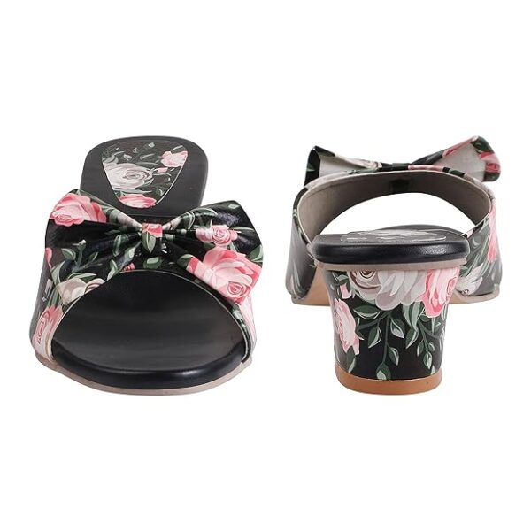 Fashion Flower Print women & Girls High Heel Fashion sandal - Image 2