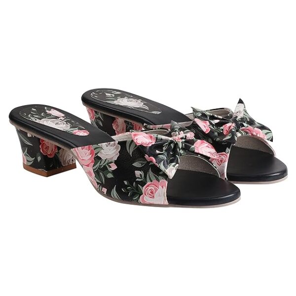 Fashion Flower Print women & Girls High Heel Fashion sandal - Image 3