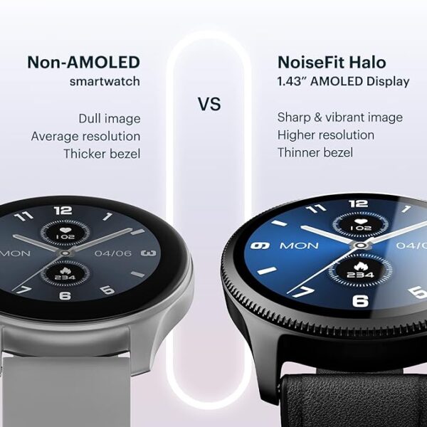 Display, Bluetooth Calling Round Dial Smart Watch, Premium Metallic Build, Always on Display, Smart Gesture Control, 100 Sports Modes - Image 2