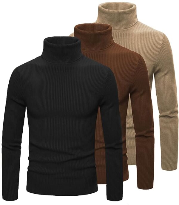 Viour Pack of 3 Men Full sleeve's Highneck Tshirt